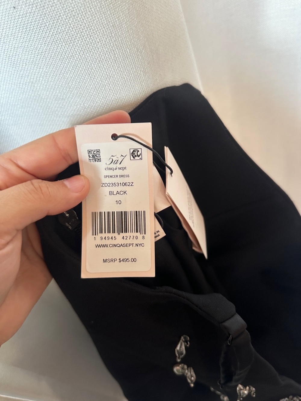 Cinq a Sept Spencer Minidress in Black Size 10 NWT - Picture 8 of 8